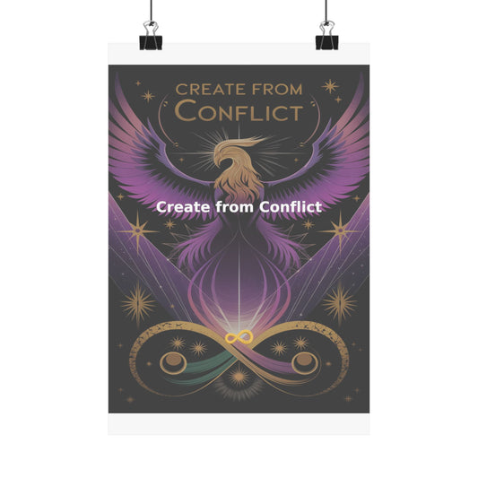 Create from Conflict - Matte Vertical Posters