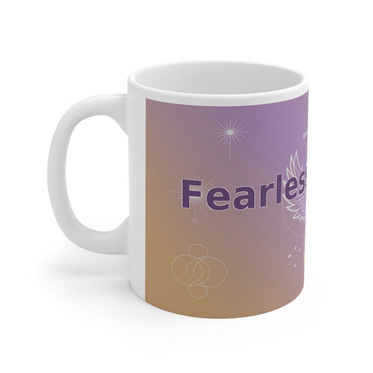 Fearless Renewal - White Ceramic Mug, 11oz