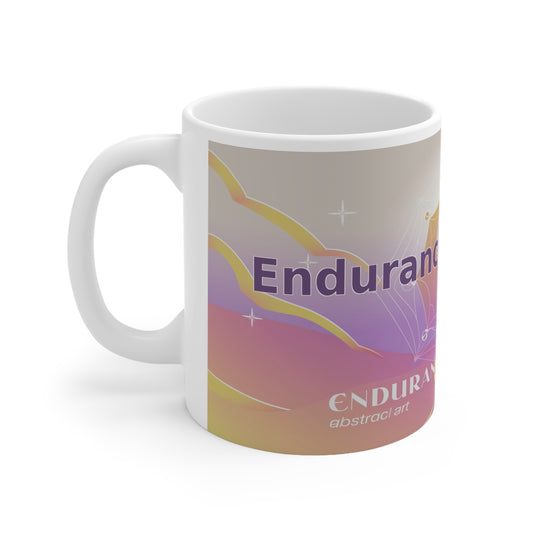 Endurance Embodied - White Ceramic Mug, 11oz