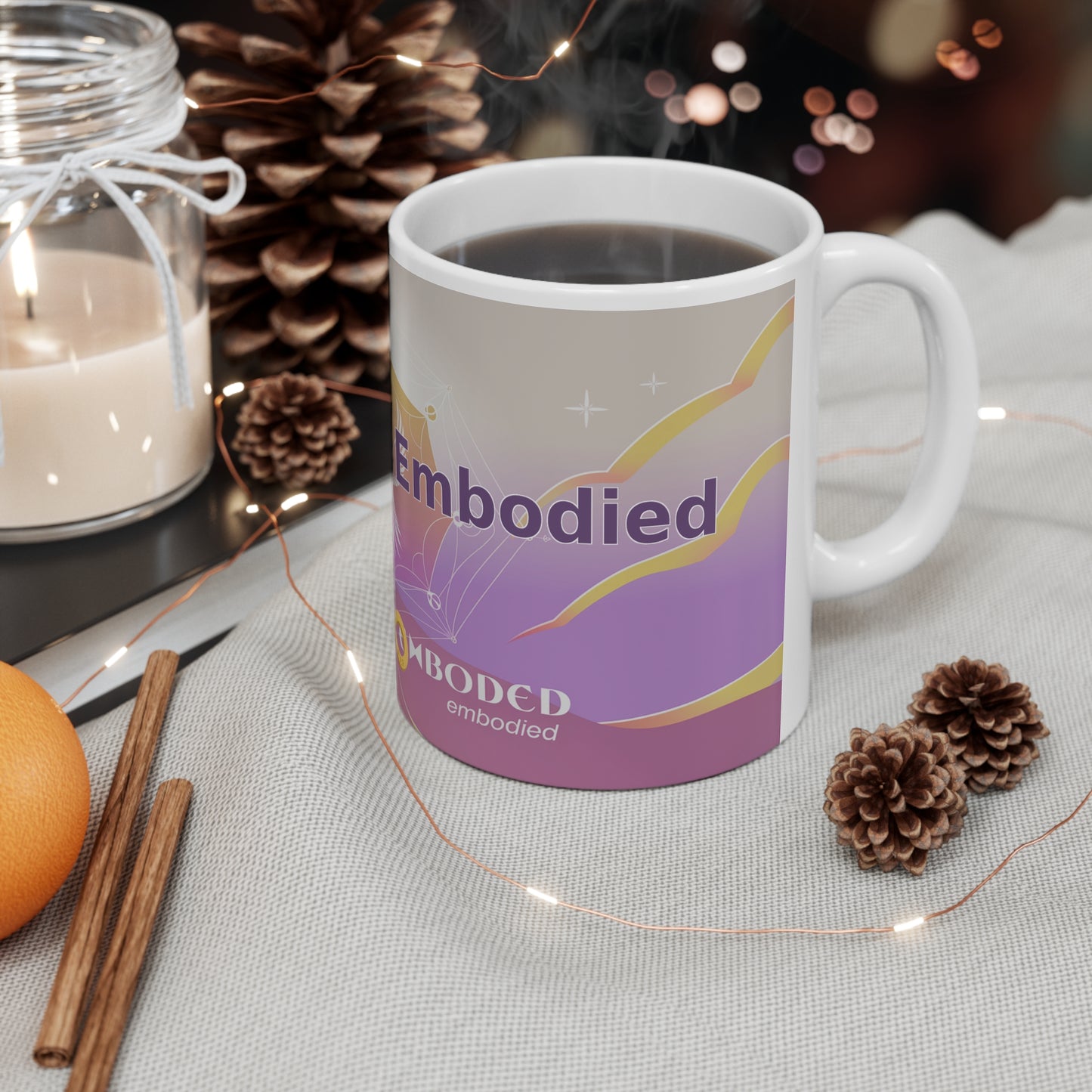 Endurance Embodied - White Ceramic Mug, 11oz