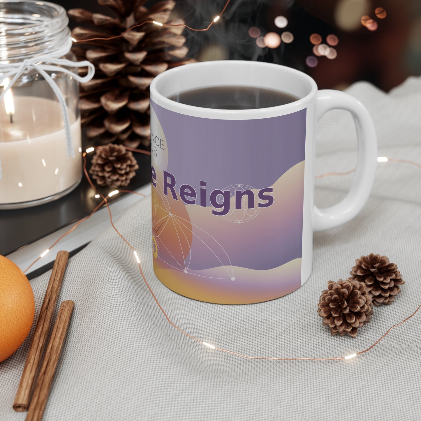 Resilience Reigns - White Ceramic Mug, 11oz