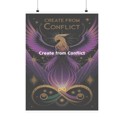Create from Conflict - Matte Vertical Posters