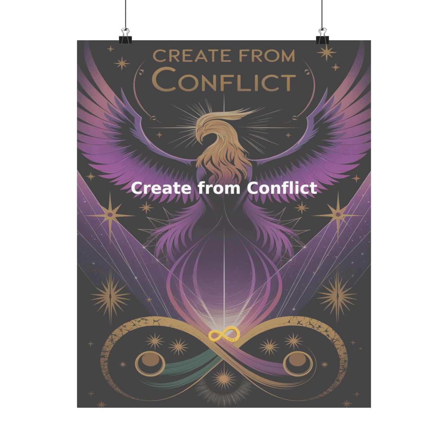 Create from Conflict - Matte Vertical Posters