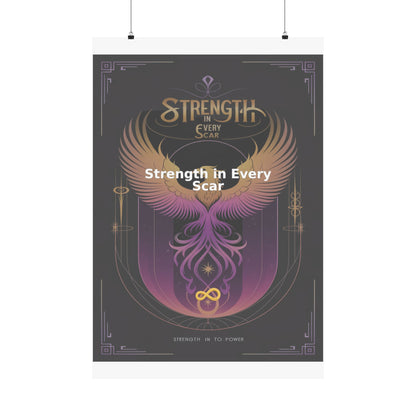 Strength in Every Scar - Matte Vertical Posters