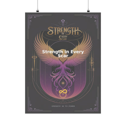 Strength in Every Scar - Matte Vertical Posters