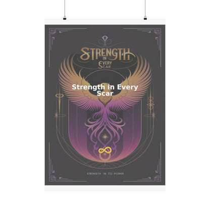 Strength in Every Scar - Matte Vertical Posters