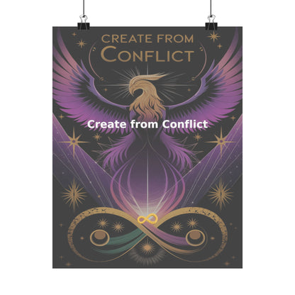 Create from Conflict - Matte Vertical Posters