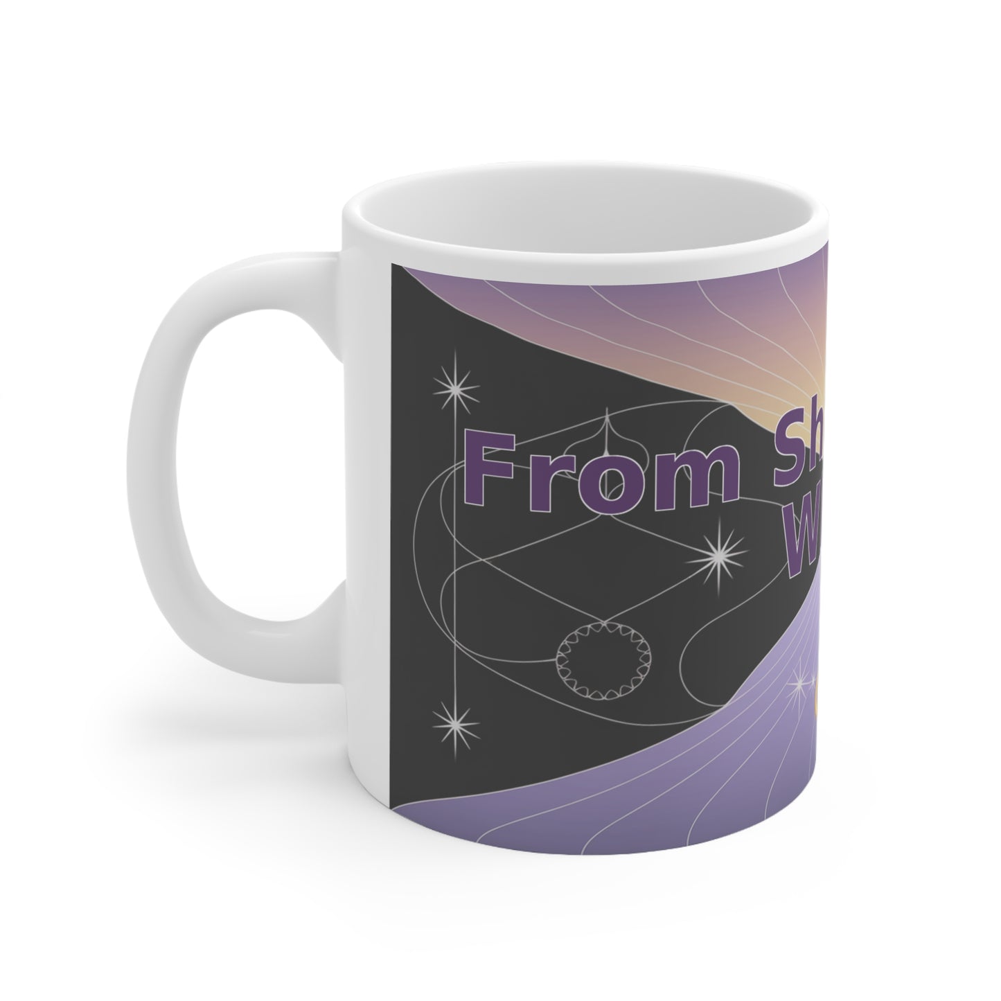 From Shattered to Whole - White Ceramic Mug, 11oz