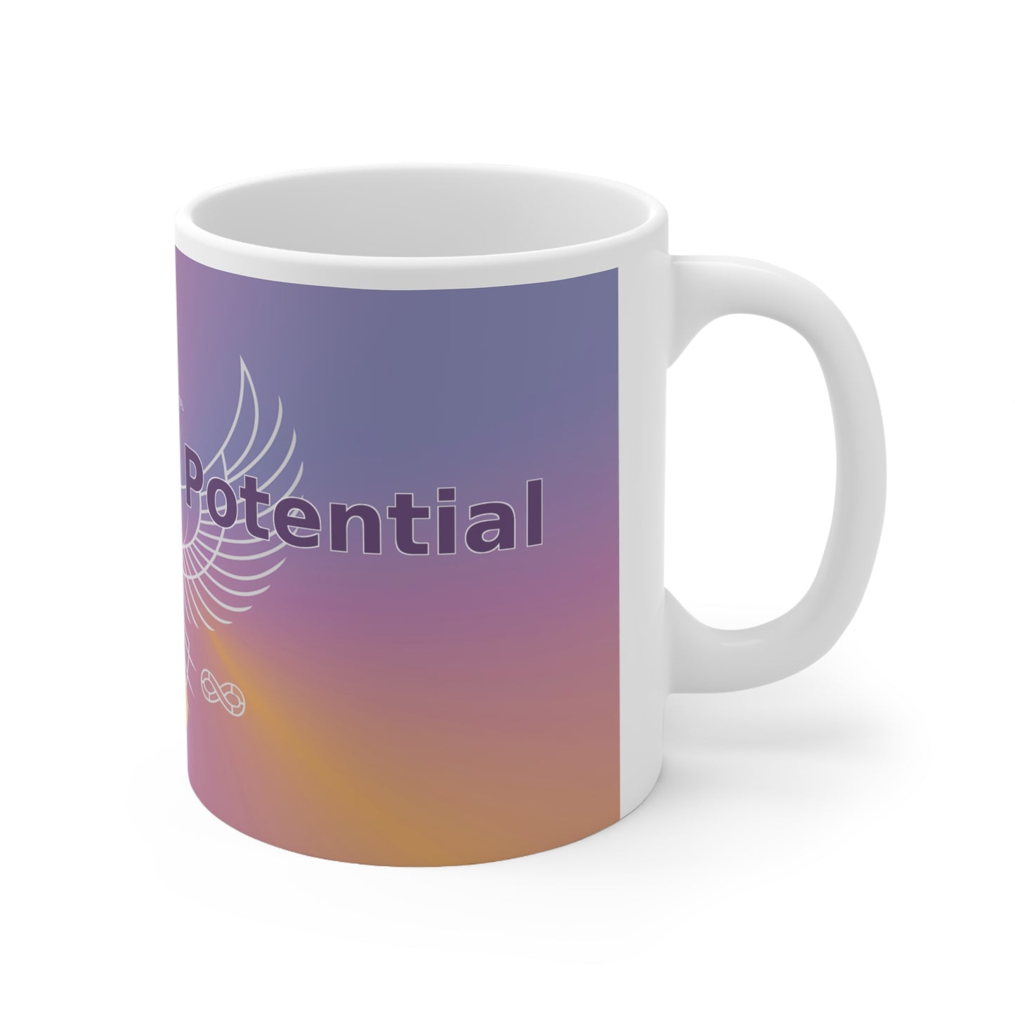 Pain Sparks Potential - White Ceramic Mug, 11oz