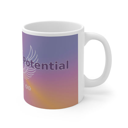 Pain Sparks Potential - White Ceramic Mug, 11oz