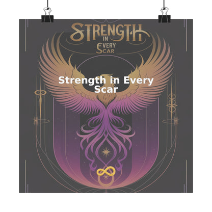 Strength in Every Scar - Matte Vertical Posters