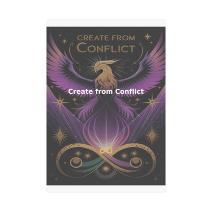 Create from Conflict - Matte Vertical Posters