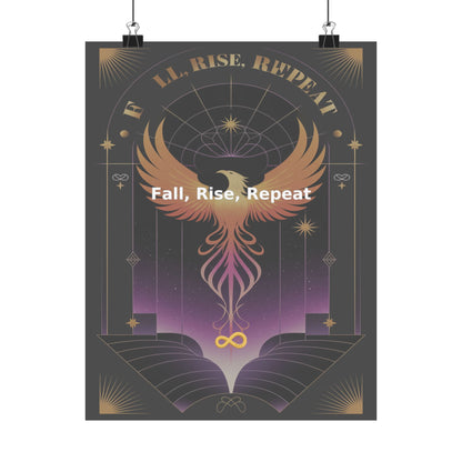 Fall, Rise, Repeat - Matte Vertical Posters