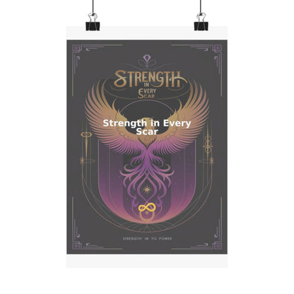Strength in Every Scar - Matte Vertical Posters