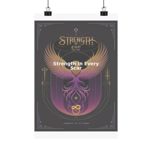 Strength in Every Scar - Matte Vertical Posters