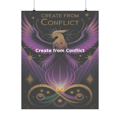Create from Conflict - Matte Vertical Posters