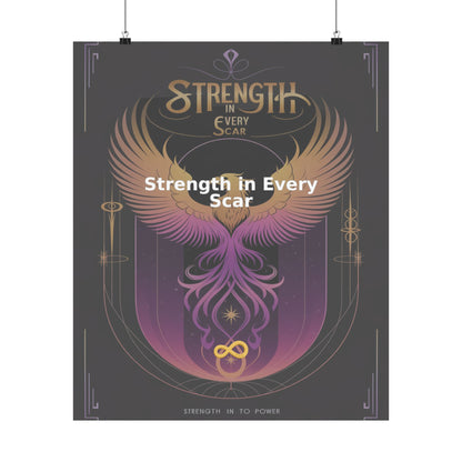 Strength in Every Scar - Matte Vertical Posters