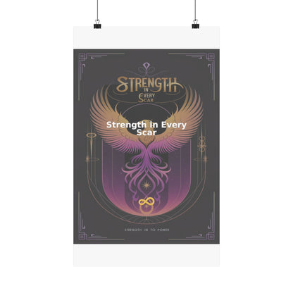 Strength in Every Scar - Matte Vertical Posters