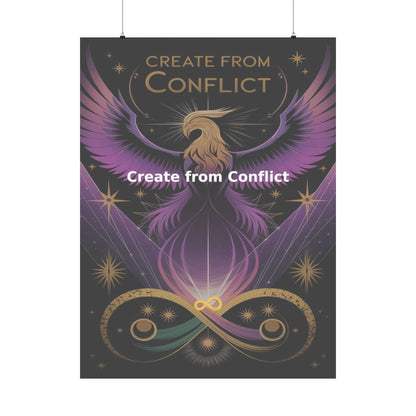 Create from Conflict - Matte Vertical Posters