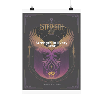 Strength in Every Scar - Matte Vertical Posters
