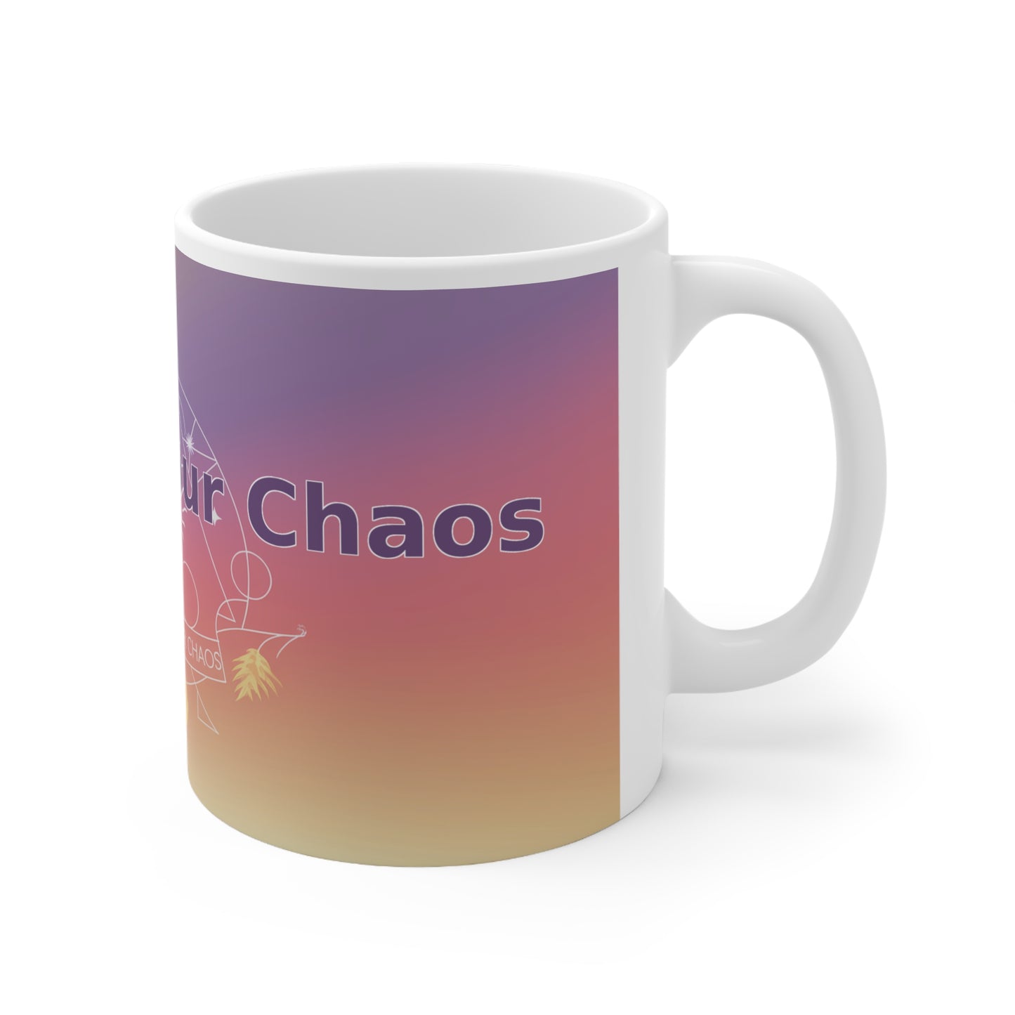 Conquer Your Chaos - White Ceramic Mug, 11oz