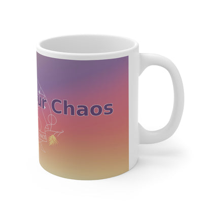Conquer Your Chaos - White Ceramic Mug, 11oz