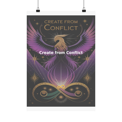 Create from Conflict - Matte Vertical Posters