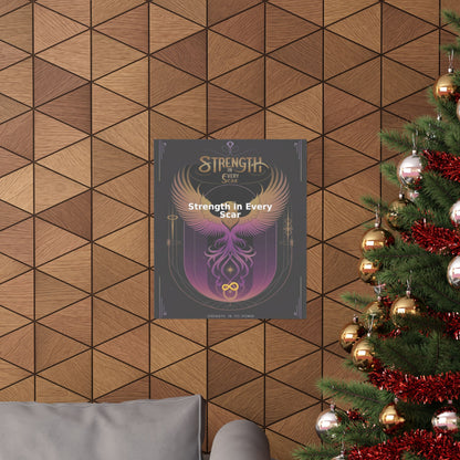 Strength in Every Scar - Matte Vertical Posters