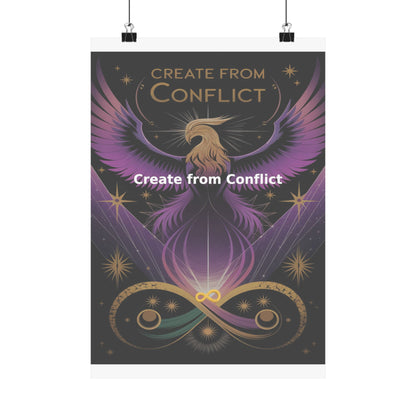 Create from Conflict - Matte Vertical Posters