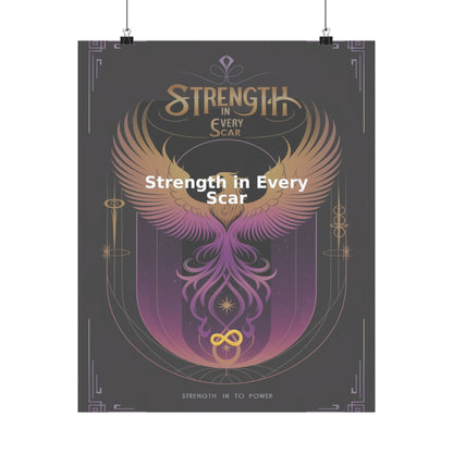 Strength in Every Scar - Matte Vertical Posters