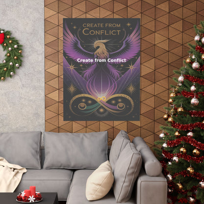 Create from Conflict - Matte Vertical Posters