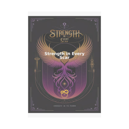 Strength in Every Scar - Matte Vertical Posters