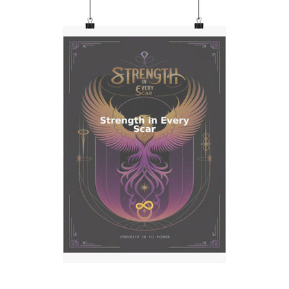 Strength in Every Scar - Matte Vertical Posters