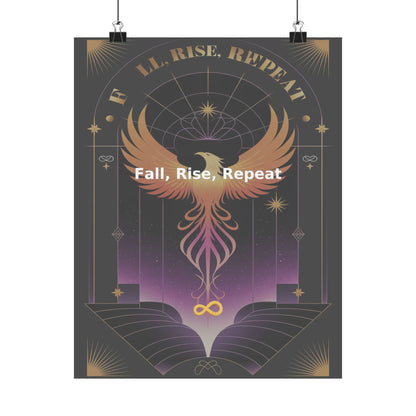 Fall, Rise, Repeat - Matte Vertical Posters
