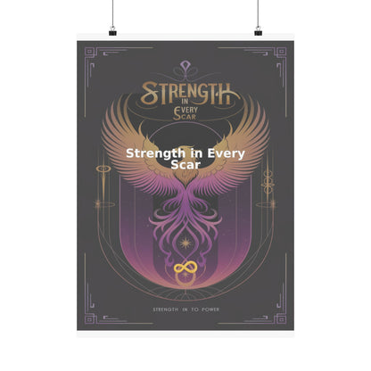 Strength in Every Scar - Matte Vertical Posters