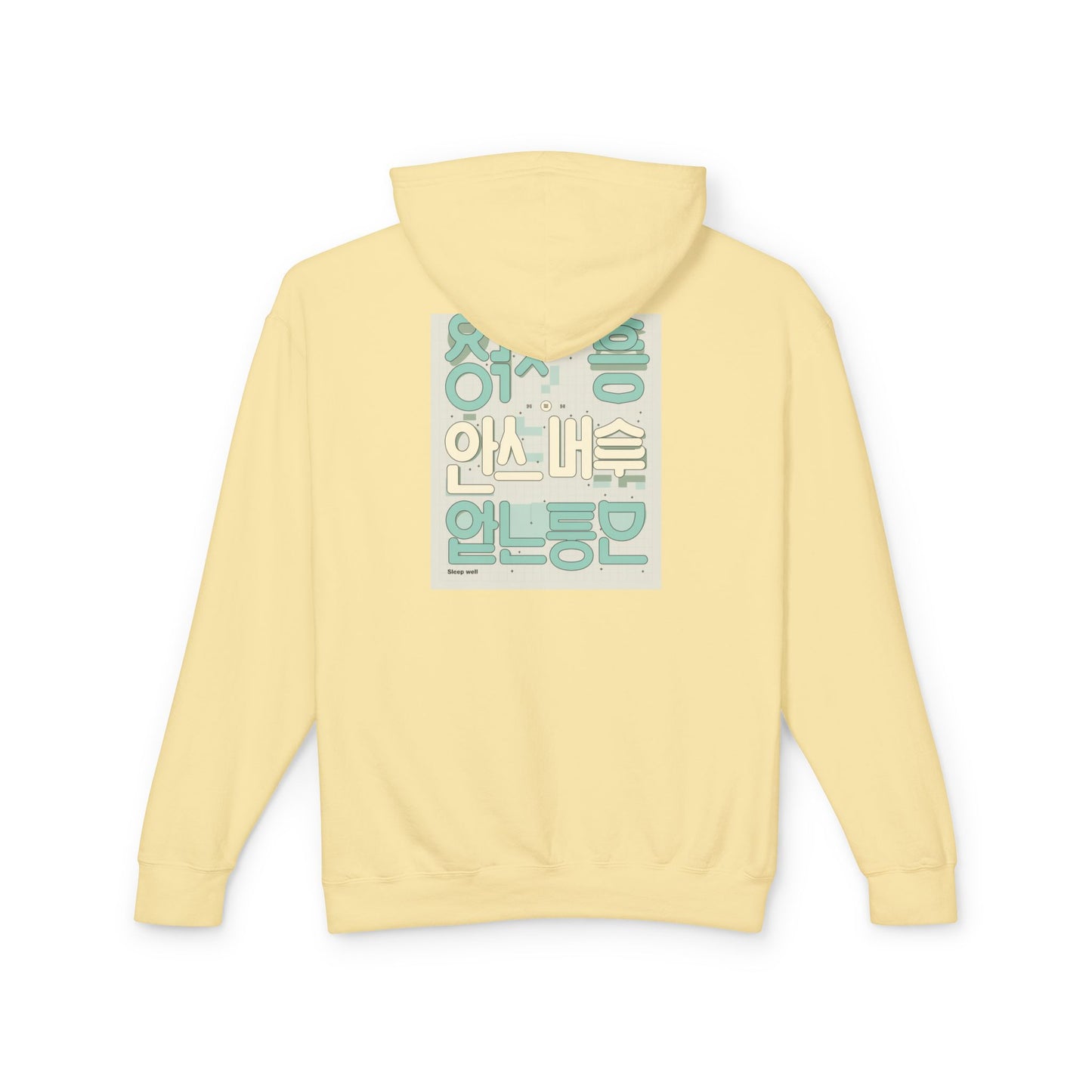 Korean Line - 잘자 (Jalja) - Unisex Lightweight Hooded Sweatshirt