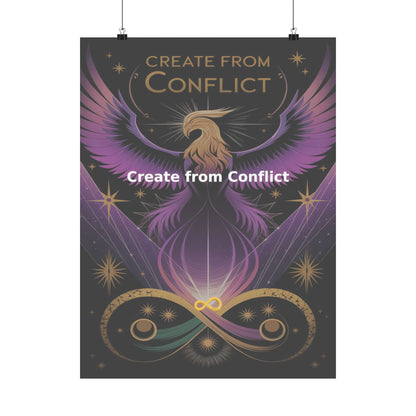 Create from Conflict - Matte Vertical Posters