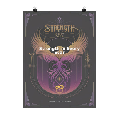 Strength in Every Scar - Matte Vertical Posters