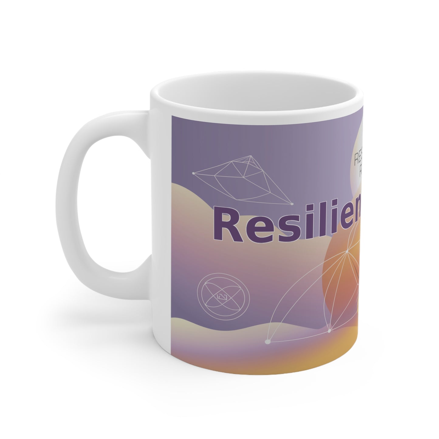 Resilience Reigns - White Ceramic Mug, 11oz