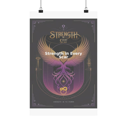 Strength in Every Scar - Matte Vertical Posters