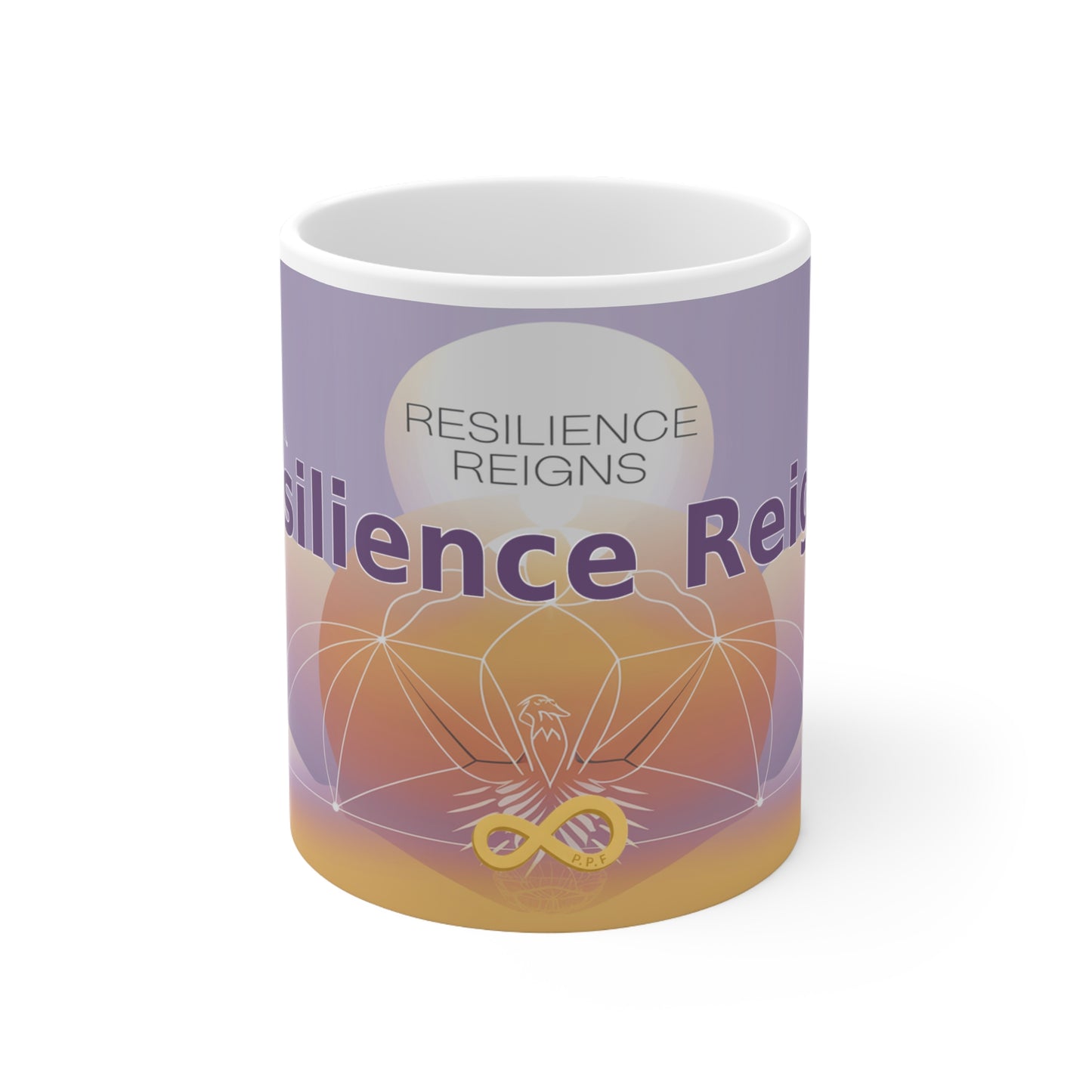Resilience Reigns - White Ceramic Mug, 11oz