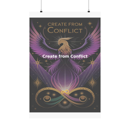 Create from Conflict - Matte Vertical Posters