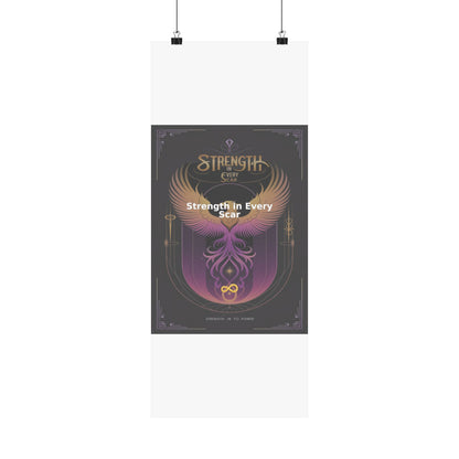 Strength in Every Scar - Matte Vertical Posters