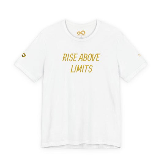 Motivational Quote Tee: Rise Above Limits, Unisex T-Shirt, Inspirational Shirt, Fitness Wear, Gift for Dreamers
