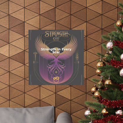 Strength in Every Scar - Matte Vertical Posters