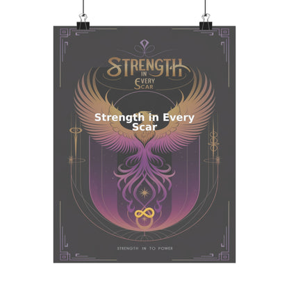 Strength in Every Scar - Matte Vertical Posters