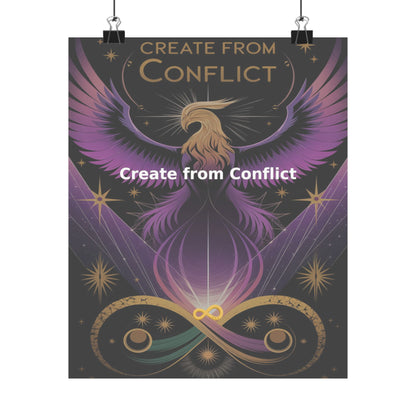 Create from Conflict - Matte Vertical Posters
