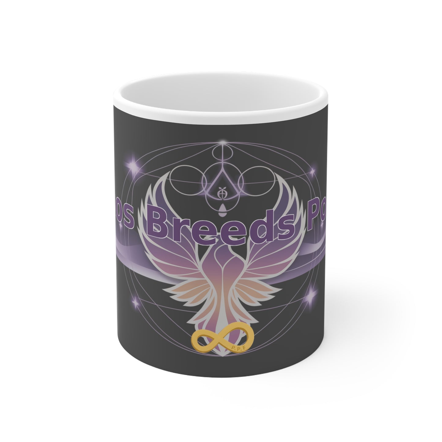 Chaos Breeds Power - White Ceramic Mug, 11oz