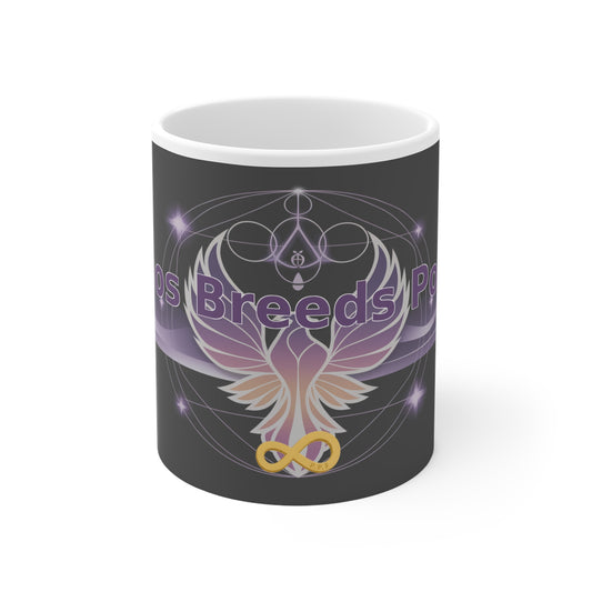 Chaos Breeds Power - White Ceramic Mug, 11oz