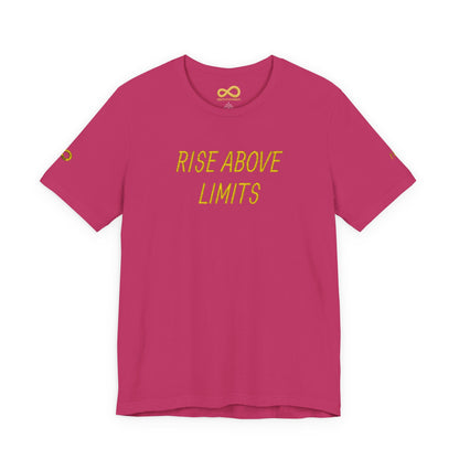Motivational Quote Tee: Rise Above Limits, Unisex T-Shirt, Inspirational Shirt, Fitness Wear, Gift for Dreamers